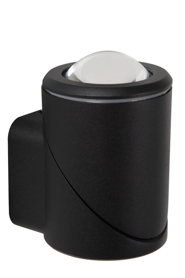 Lucide ERIN - Wandstrahler / Wandleuchte Innen/Außen - LED - 1x5W 2700K - IP65 - Schwarz - ausgeschaltet